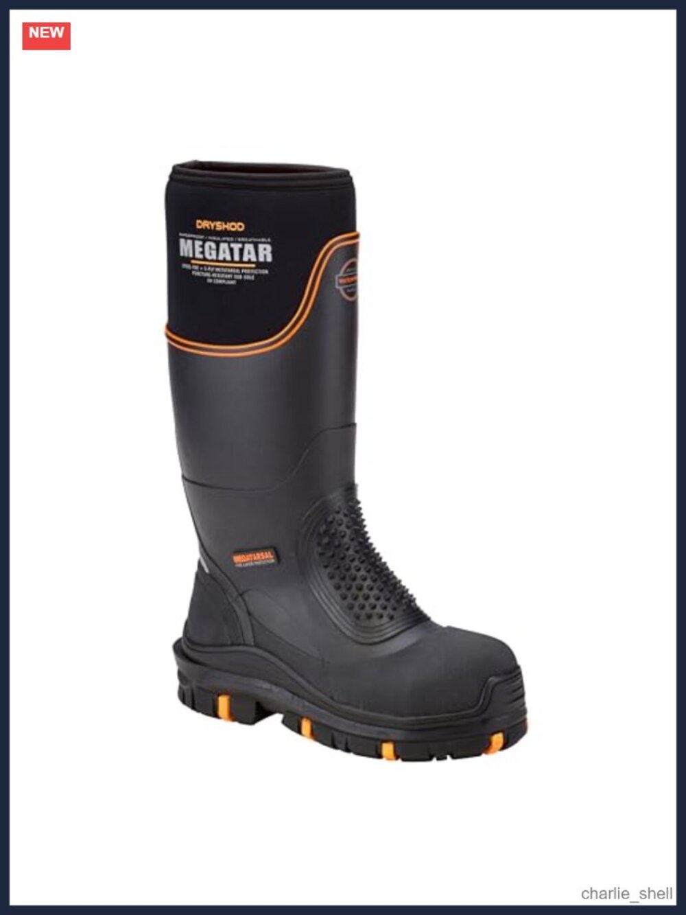 Men's Steel Toe Waterproof Insulated Rubber Work Boot Met Guard
